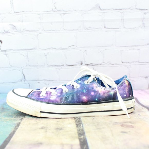 Converse Shoes - Converse All Star Low Satin Galaxy Midnight Lake Low Top Sneakers Size M 4 / L 6